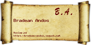 Bradean Andos névjegykártya